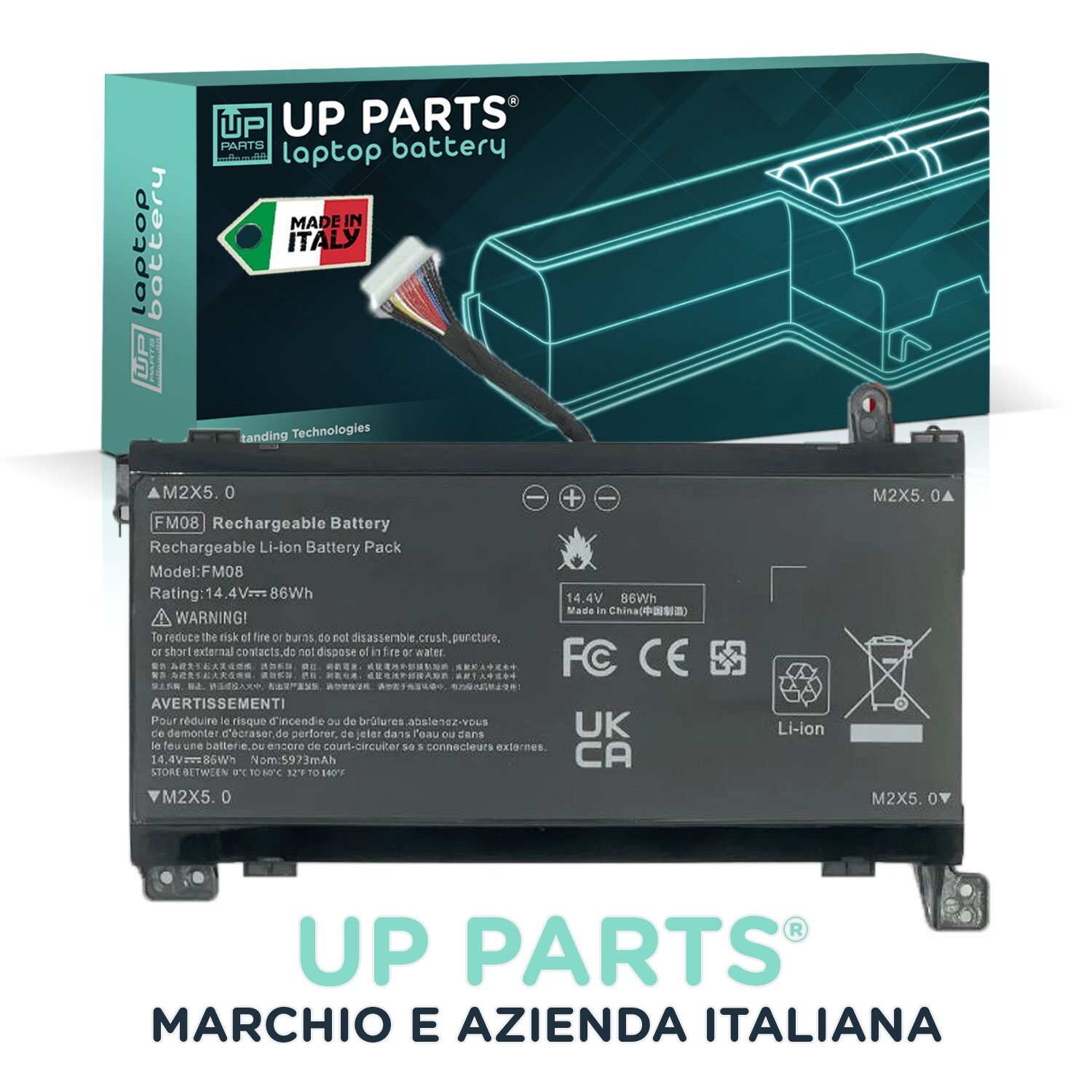 Batteria per Notebook HP FM08XL (65Wh 4400mAh 16 Pin) per Omen  17-an051ng