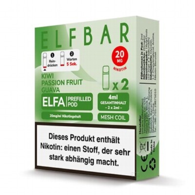 Elfa Elfbar 600 E-Zigaretten Mehrweg Wiederaufladbar Pod-System E-Shisha Vape