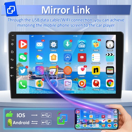 Upgrade For 2009-12 RAM 1500 2500 3500 Wifi CarPlay Car Radio GPS Stereo Android - Bild 14 von 19