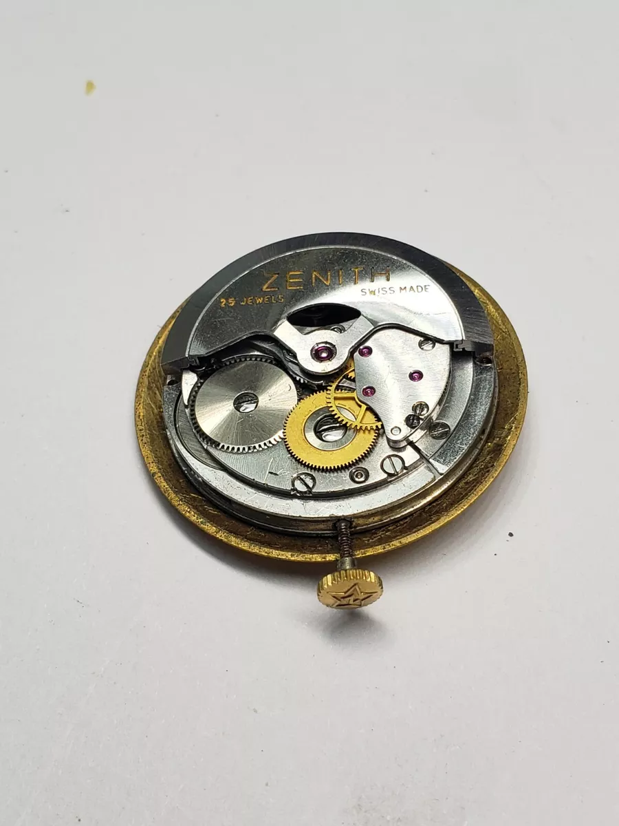 zenith automatic 2522p movement in working condition w dial Hands crown