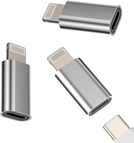 USB C Female to Lightning Male Adapter 3 Pack, Apple MFi Certified, USA Stock - Bild 15 von 24