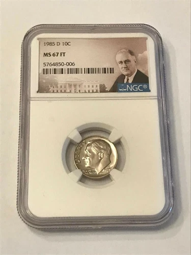 1985 D 10C MS 67 FT NGC ROOSEVELT DIME