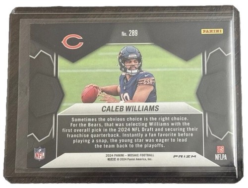 2 Caleb Williams 2024 Panini Mosaic NFL Debut Rookie RC Silver Mosaic #289 - Picture 5 of 5