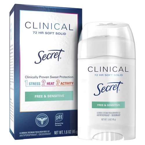 Secret Clinical Strength Antiperspirant Deodorant Soft Unscented 1.6oz 2 Pack