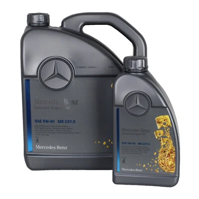 ORIGINAL MERCEDES-BENZ 5+1=6 Liter Original Mercedes Benz 5W40 Motoröl MB 229.5 Synthetic 5W-40