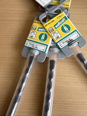 (3) Stück Professional  Concrete Drill Bit, Tungsten Carbide Tipped