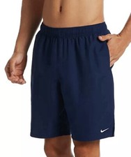 NWT Nike Men  s Essential Lap Solid 9  Swim Trunks Midnight Navy Size Small