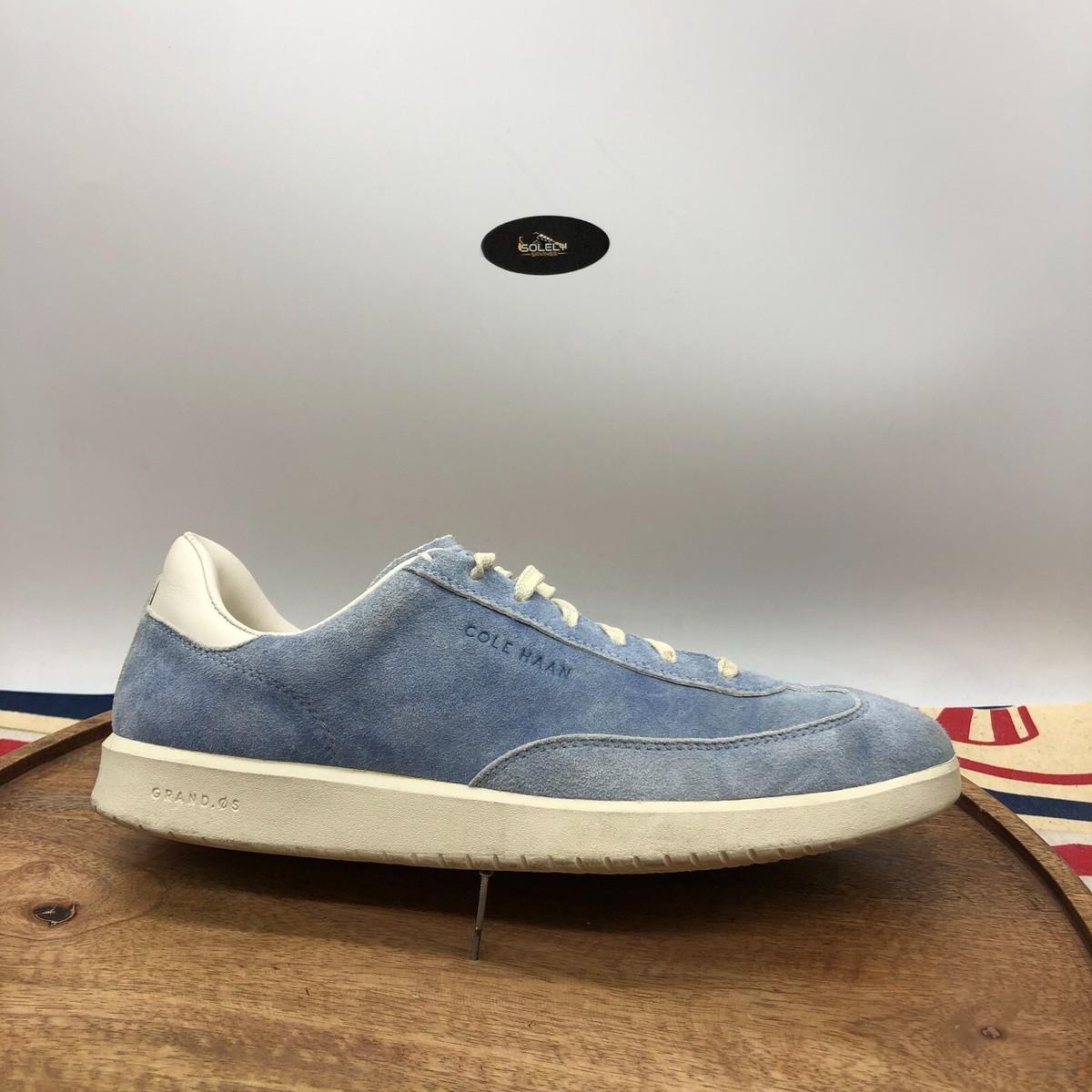 Cole Haan Womens GrandPro Turf Light Blue Suede Shoes Sneakers