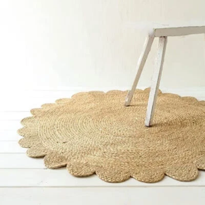 Teppich Jute Rund Neu Design Natürlich Handmade Geflochten Rustikal Optik - Bild 1 von 4