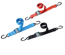2 Pack 2"x6' Cam Buckle Tie Down Strap w/S Hook for Motorcycle Boat Trailer Bike