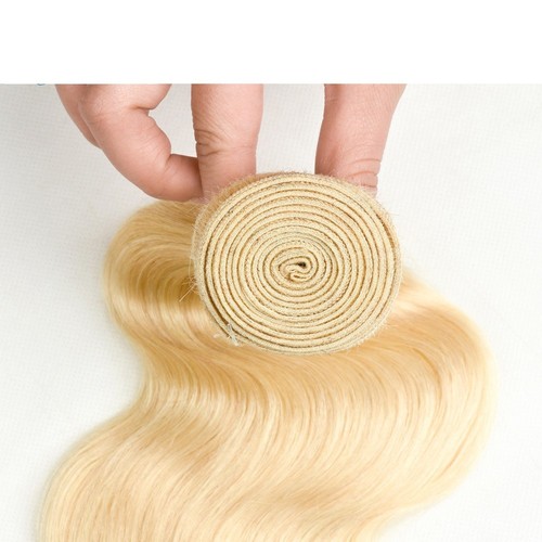 613 Blonde Remy Hair Body Wave 1 Bundle 100g/Bundle or 3 Bundles With Closure - Picture 4 of 64