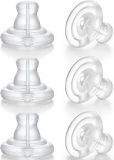 Clear Big Earring Backs, 6 PCS Silicone Locking Secure Earring Backs for Studs,