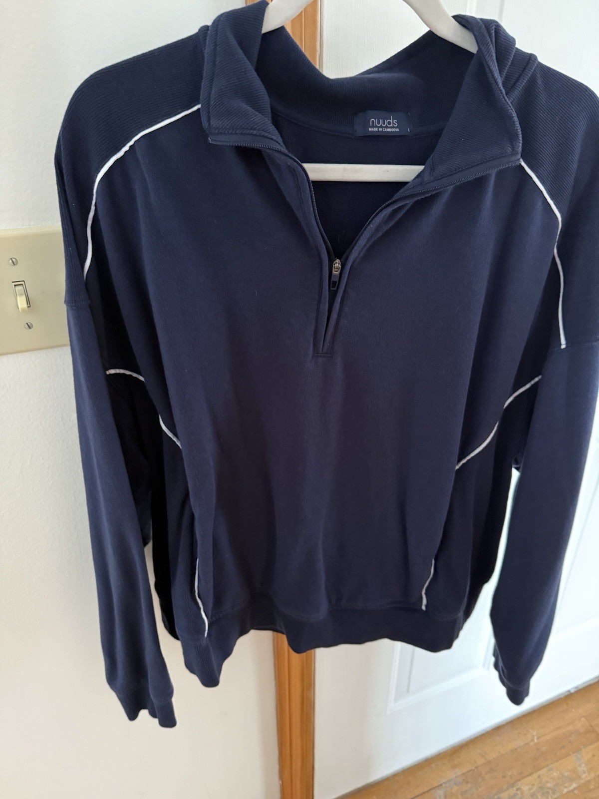 Euc Nuuds Cloud Tech Quarter Zip Pullover Size La… - image 1
