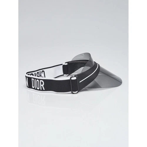 Visière monogramme plastique Dior Club 1 J'Adior noire