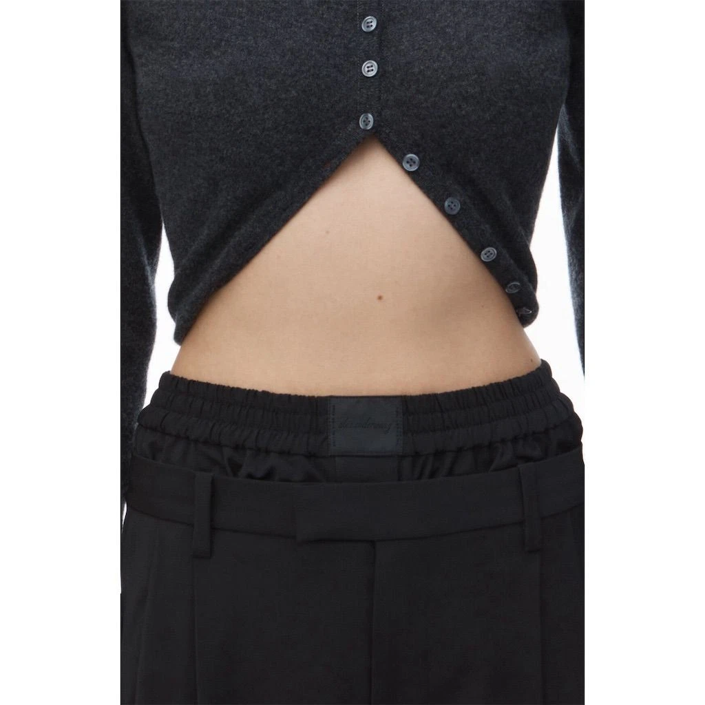 Alexander Wang pantalone sartoriale vita bassa slip boxer a vista donna S $695 prezzo consigliato