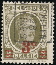 Zgrill89 Belgium Precancel W Surcharge Scott #191 1927