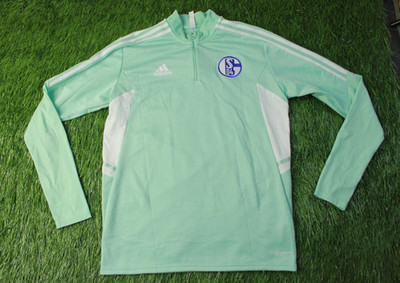 SCHALKE 04 2022/2023 FOOTBALL MEN ZIP SWEATSHIRT TRAINING ADIDAS ORIGINAL SIZE L