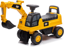 CAT Excavator Push Car Licensed Caterpillar Ride-On Digger Toy for Kids with R