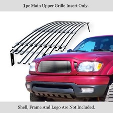 Fits 2001-2004 Toyota Tacoma Main Upper Chrome Billet Grille Grill Insert Fits 2001-2004 Toyota Tacoma Main Upper Chrome Billet Grille Grill Insert