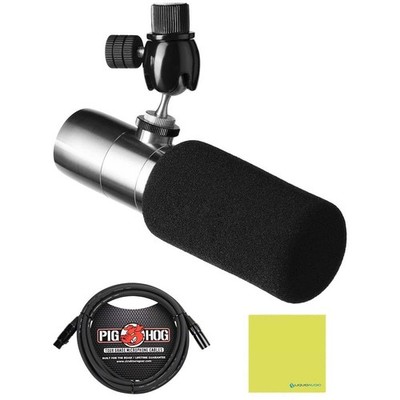 Earthworks ETHOS Streaming & Broadcasting Microphone Silver Bundle with 10ft...