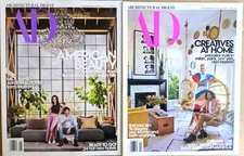 2 AD Architectural Digest magazines April & June 2021