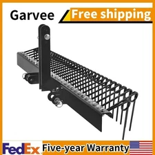72 Inch Pine Straw Rake 3 Point Hitch Receiver Attachment Fit to Cat 0 Cat 1