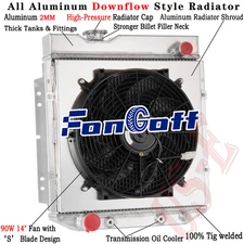 4 Row Radiator Shroud Fan For 60-66 Ford Falcon Ranchero Mustang Mercury Comet