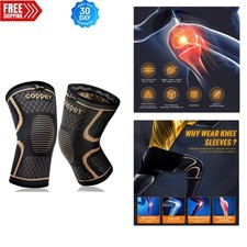 Large Copper Compression Knee Sleeves 2 Pack ...