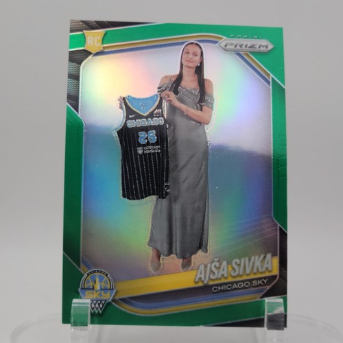 2025 Panini Prizm WNBA Ajsa Sivka #85 Green Prizm RC Rookie Chicago Sky