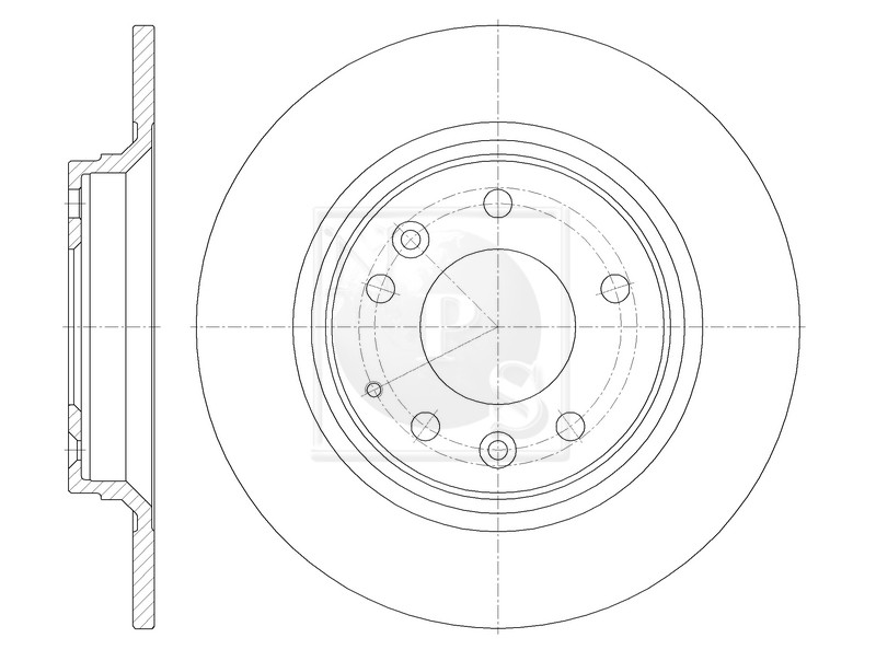 Disque de frein arrière M331A15 stop aux bruits de freinage Mazda