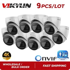 9pcs Vikylin 4K 8MP POE IP Camera IR RTSP Onvif Indoor with Remote View App Mic