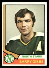 1974-75 Topps Hockey Card #203 Barry Gibbs