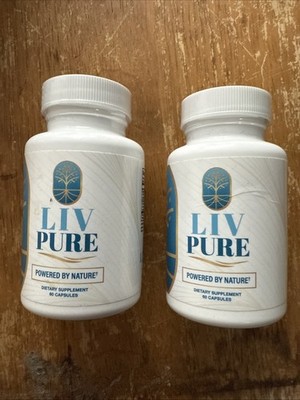 2 Pack Liv Pure Liver Support Weight Loss Pills USA - 120 Capsules - EXP 4/2026