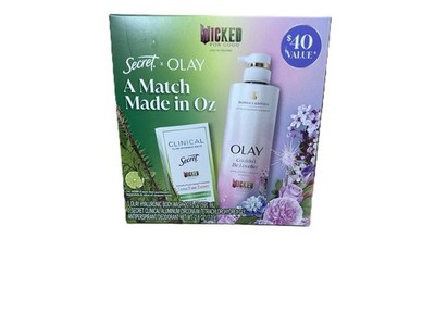 Wicked Enchanting Body Care Duo: Olay Glinda Edition Body Wash & Secret Clinical