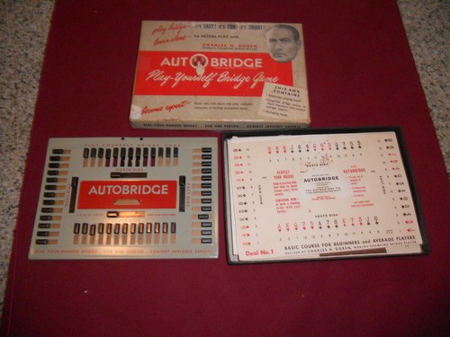 Bridge Game Auto Play Yourself by Actual Play Vintage 1950's with Charles Goren - Picture 2 of 2