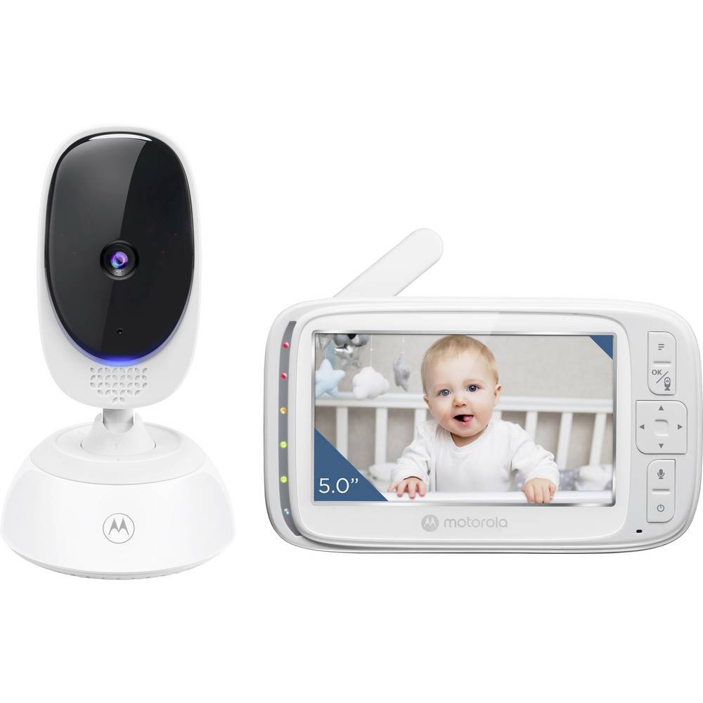 Motorola VM75 Babyphone caméra avec vision nocturne et grand écran 5 pouces pour rassurer bébé