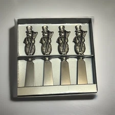 Ganz Christmas Winter Snowmen Appetizer Cheese Butter Spreaders Knife