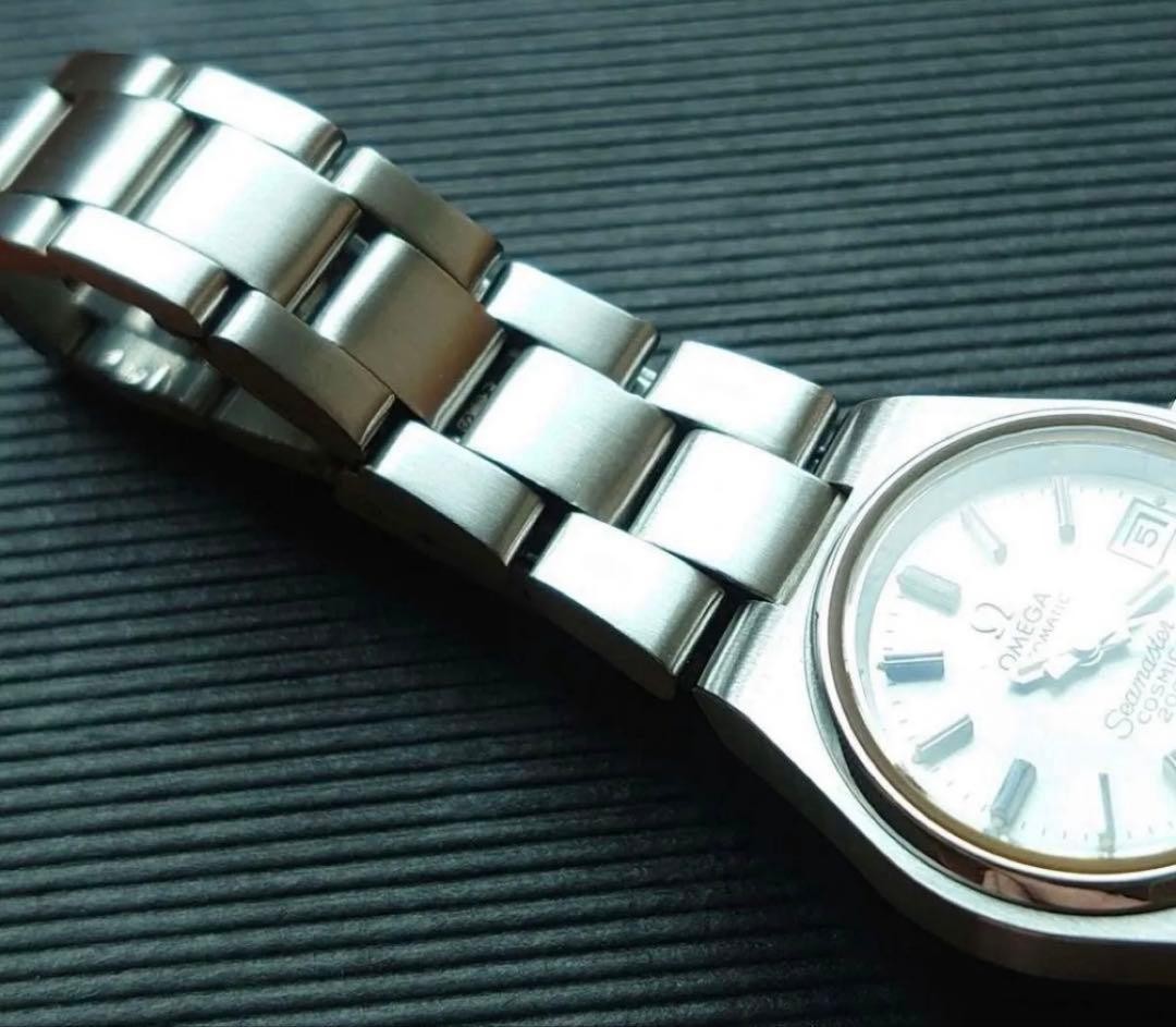 Omega Watch Seamaster Cosmic 2000 Silver/White SS Women's Auth Rare w/Boxed image 7