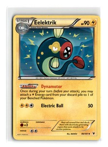 Pokemon tcg Noble Victories #40/101 Eelektrik Uncommon