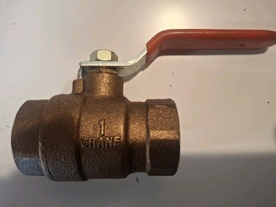 NEW - Crane 1'' Threaded Bronze Ball Valve - 600 CWP