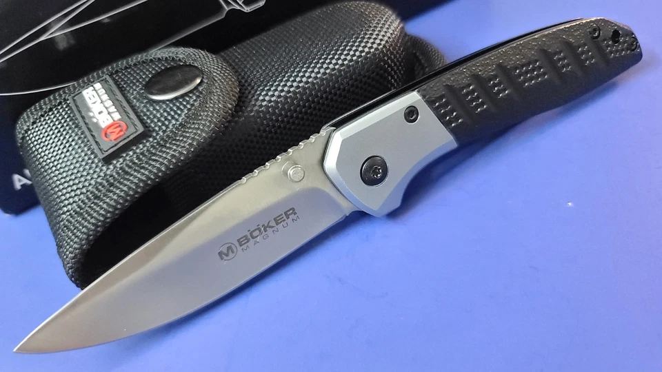 Cuchillo plegable Boker Magnum Advance Pro EDC longitud de hoja: funda de cinturón de nailon de 3,15" Foto 3 de 4