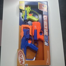 Nerf N Series Triple Action Pack   Toy Gun for Kids 8 with Accuracy, Speed -NEW