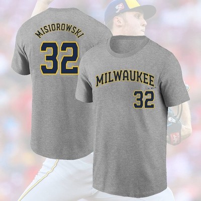 FLASH SALE! Jacob Misiorowski #32 Milwaukee Brewers Name & Number S 5XL for Fan