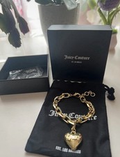 Image of Authentic Juicy Couture Gold Tone Heart Bracelet +Gift Box