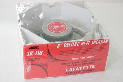 Vintage Lafayette 8'' Deluxe Hi-Fi Speaker New Old Stock SK-118