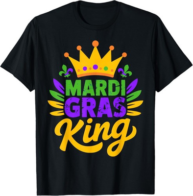 #ad #ad Mardi Gras King for Party Lovers and Fun Seekers Celebrating T Shirt USA Size $18.99