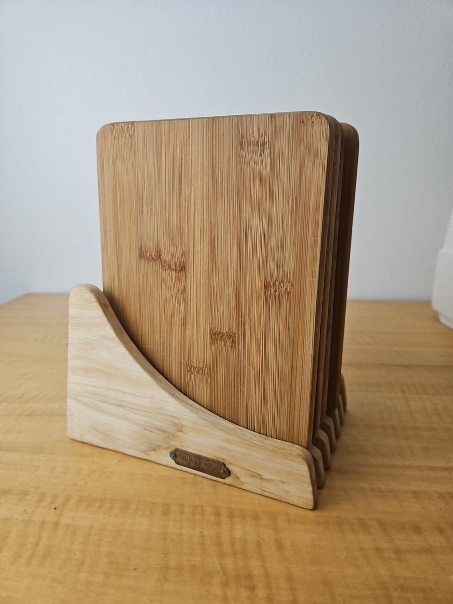 Trip Trap Denmark 5 Wood Cutting Boards set in holder MCM rare | eBay