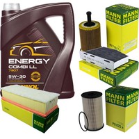 Inspektionspaket 5L Mannol Energy 5W-30 FüR VW Touran 2.0 TDI 16V 1.9 Tiguan