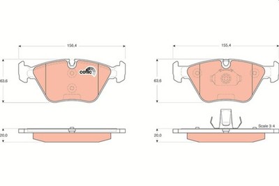 GDB1531 TRW Brake Pad Set, Disc Brake for BMW, MG