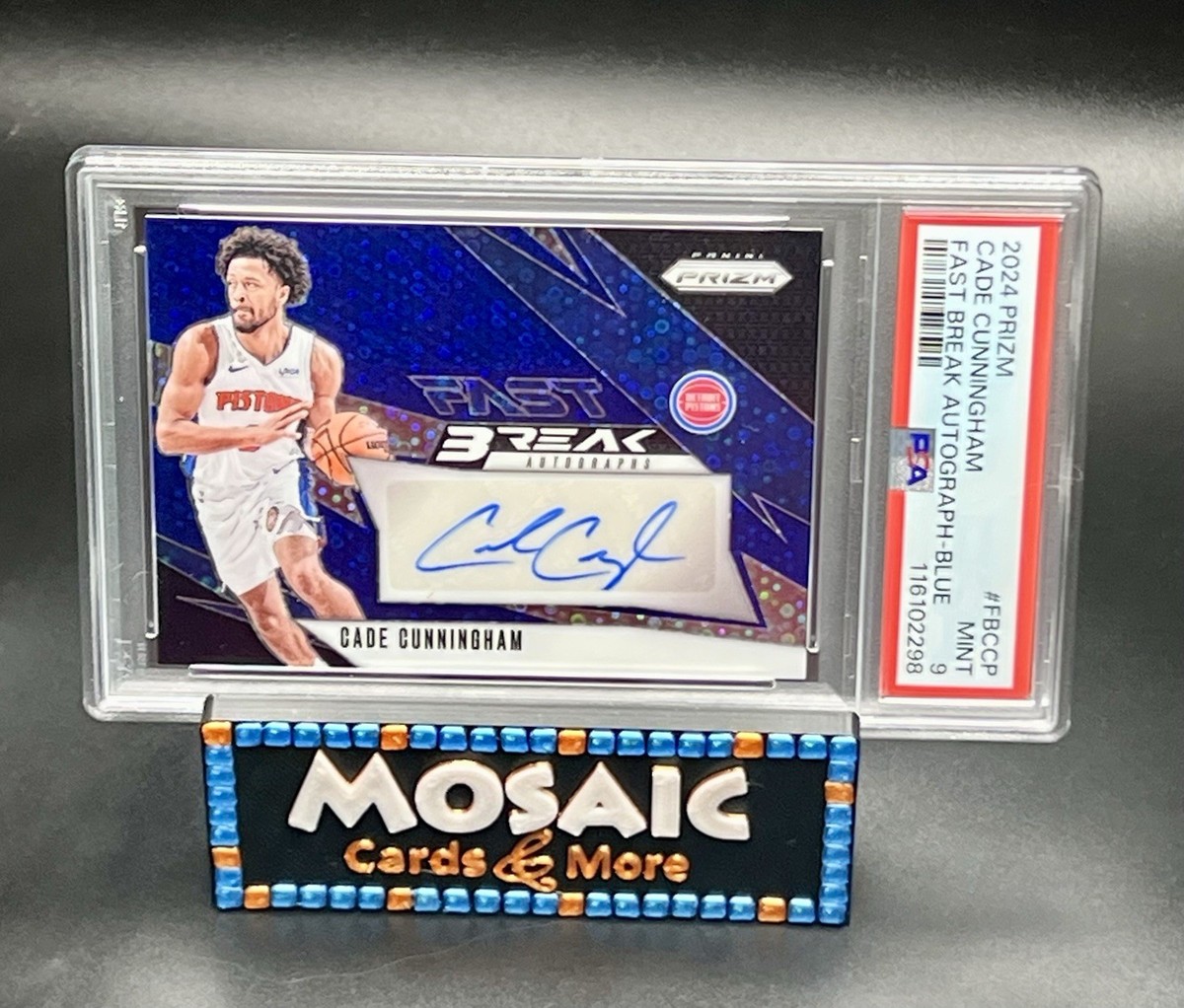 2024 Panini Prizm Fast Break Autograph Blue Disco Cade Cunningham